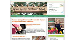 Desktop Screenshot of canyonspringsmontessori.com